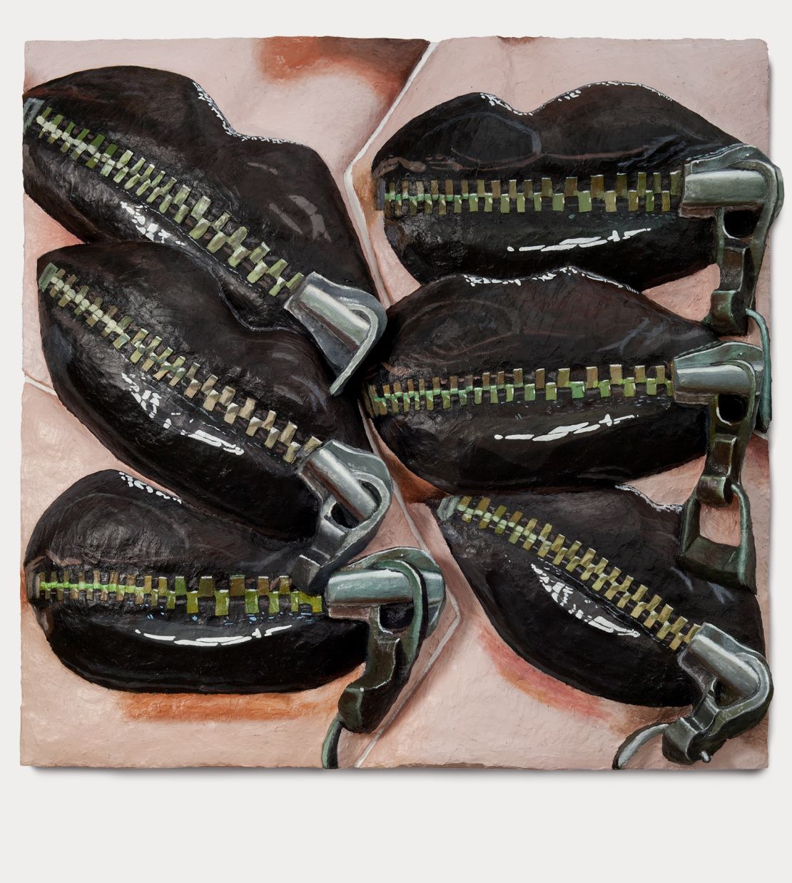 "Zipper Lips" (2018) by Gina Beavers. Courtesy of the artist.