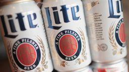 MillerCoors and Pabst products are shown on November 29, 2018 in Chicago, Illinois. Today the two brewers reached an agreement as the jury was deliberating in their civil suit that would extend their brewing arrangement despite their competition for the inexpensive beer market. 