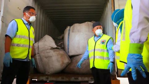 Malaysian authorities discovered 110 shipping containers of waste at the Port of Tanjung Pelepas in June 2020.