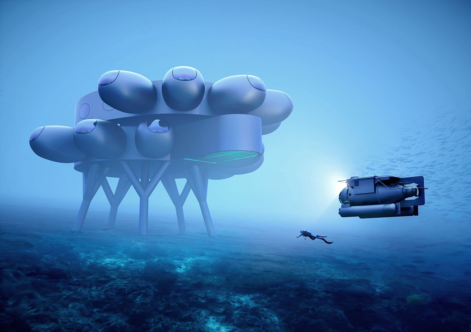 Ambitious designs for underwater 'space station' and habitat
