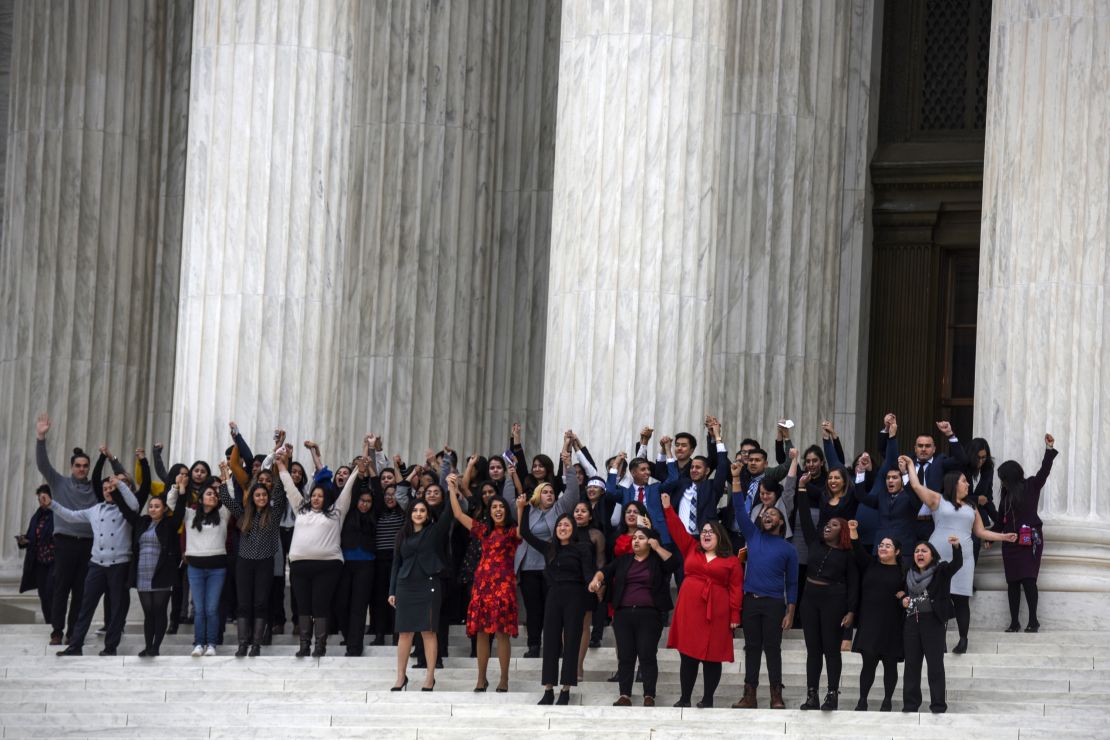 DACA plaintiffs leave the United States Supreme Court, where the Court was hearing arguments on Deferred Action for Childhood Arrivals -- DACA -- on Tuesday, November 12, 2019, in Washington, DC.  