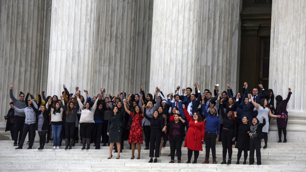 DACA plaintiffs leave the United States Supreme Court, where the Court was hearing arguments on Deferred Action for Childhood Arrivals -- DACA -- on Tuesday, November 12, 2019, in Washington, DC.  
