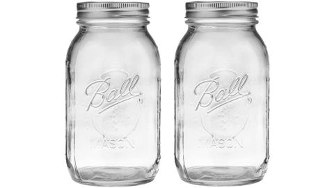 Ball Regular Mouth 32-Ounces Mason Jar with Lids and Bands, 2-Pack