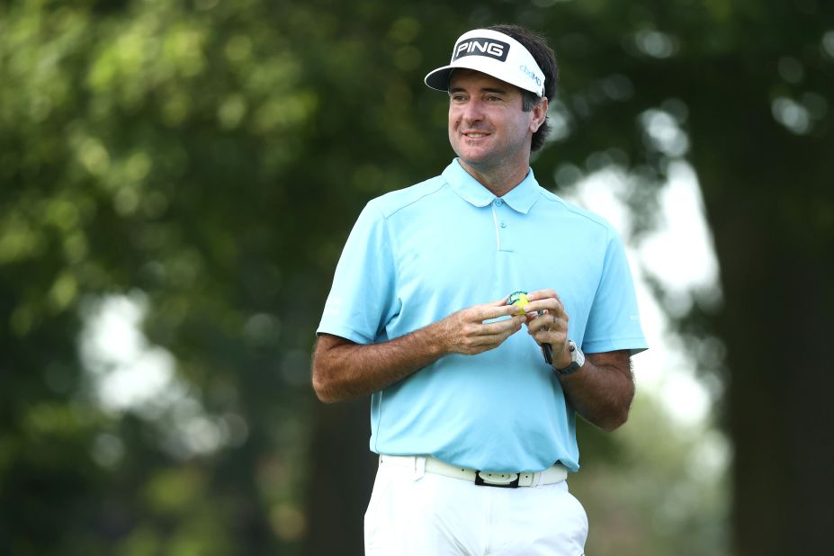 No. 10: American Bubba Watson -- average 311.0 yards -- looks on during the second round of the Rocket Mortgage Classic on July 03, 2020 at the Detroit Golf Club in Detroit, Michigan.