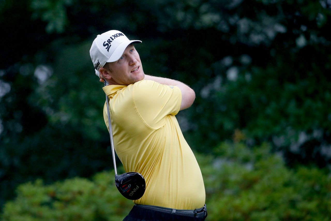 No. 3: American Ryan Brehm -- average 315.3 yards -- hits a drive during the third round of the BMW Charity Pro-Am at the Thornblade Club on June 9, 2019 in Greer, South Carolina.