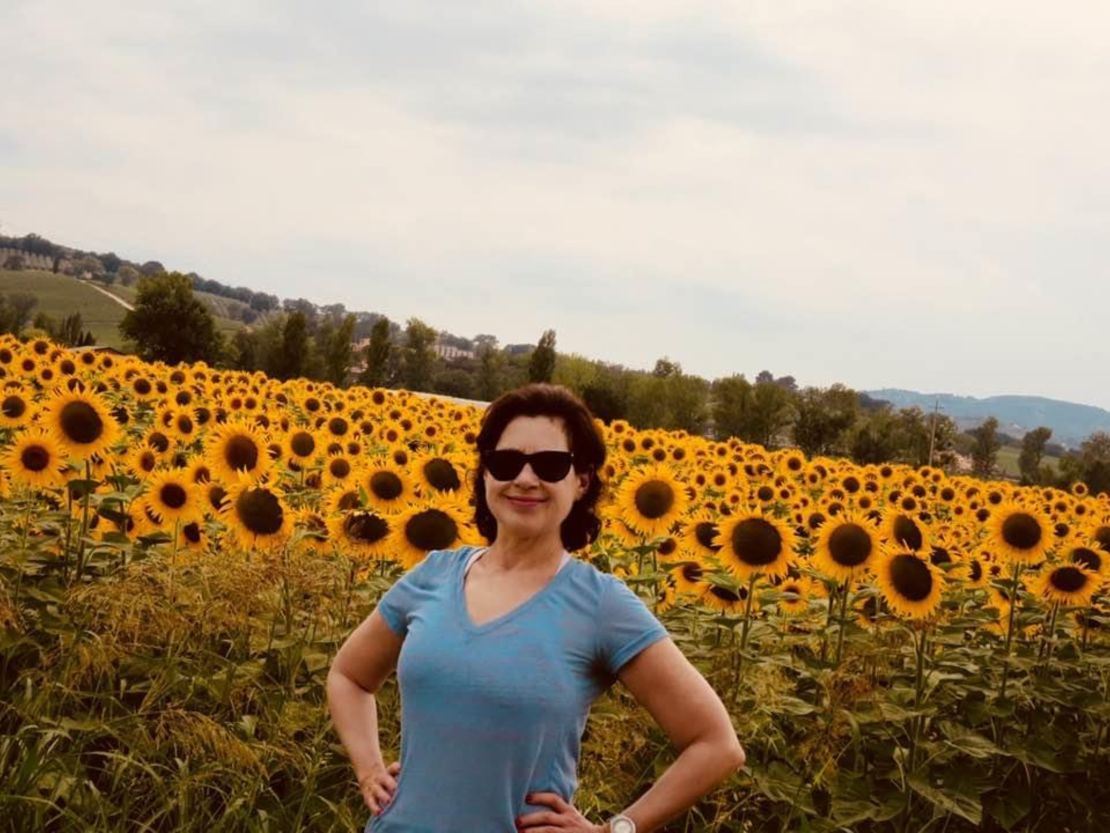 Deborah Trueman during a 2018 visit to Bevagna, Italy.