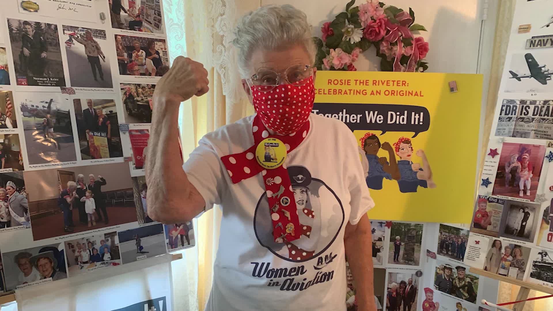 One of the original 'Rosie the Riveters' is now making masks to help defeat  coronavirus