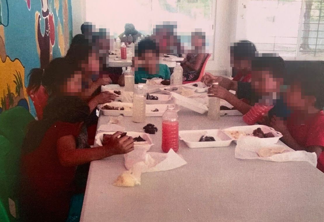 Local government released this photo of the children with their faces blurred.