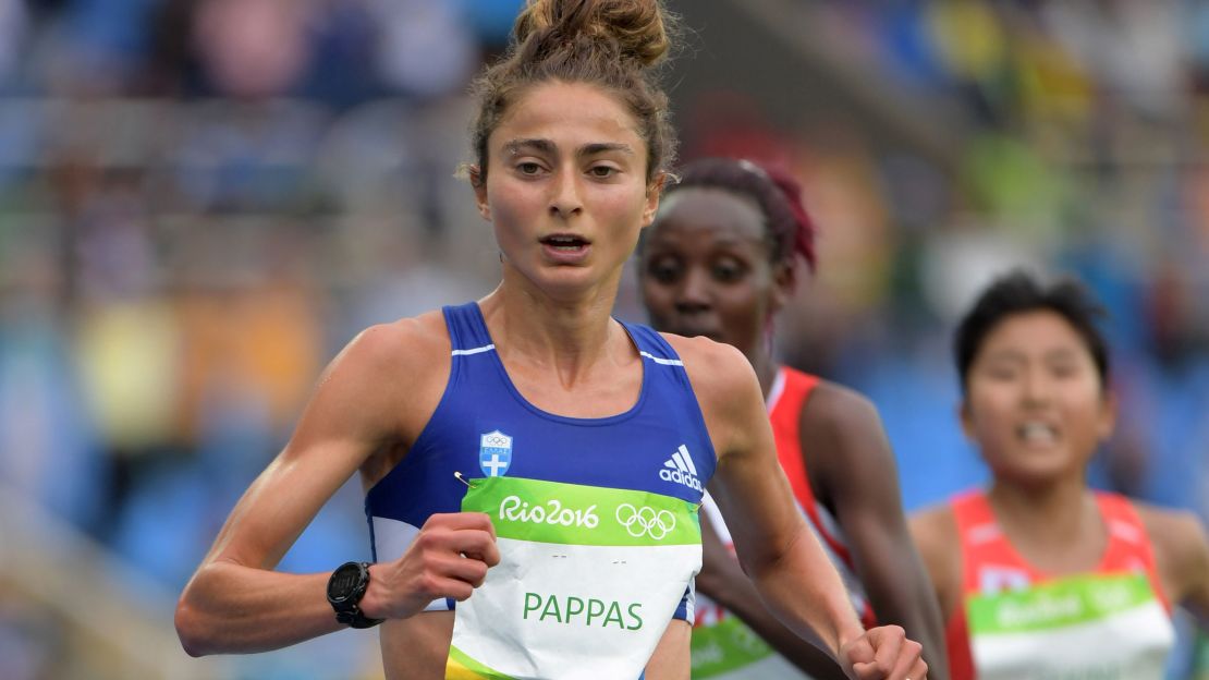 Alexi Pappas competes in the 10,000m at the 2016 Rio Olympics. 