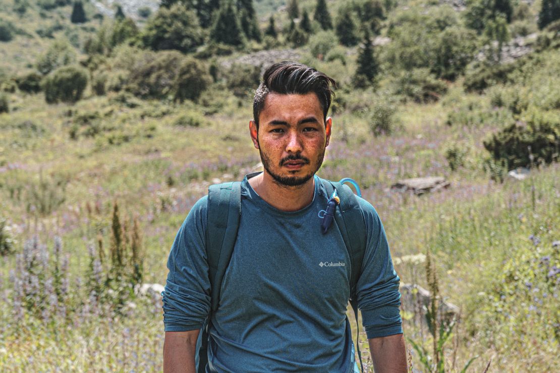 Pete Rojwongsuriya, a Thai travel blogger based in Thailand, at Ala Archa National Park in Kyrgyzstan. 