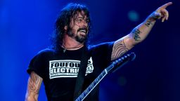 US singer and guitarist Dave Grohl of US rock band Foo Fighters performs onstage during the Rock in Rio festival at the Olympic Park, Rio de Janeiro, Brazil, on September 28, 2019.