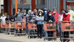 Shoppers patronize Home Depot announced 7.1% revenue growth in the first quarter of 2020 on May 20, 2020 in Farmingdale, New York. The company beats analysts estimates as home-improvement stores were deemed essential services during the coronavirus pandemic.