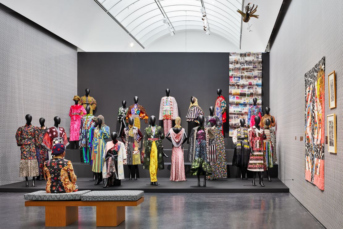 Installation view of the exhibition "Duro Olowu: Seeing" in Chicago, 2020. Photo: Kendall McCaugherty