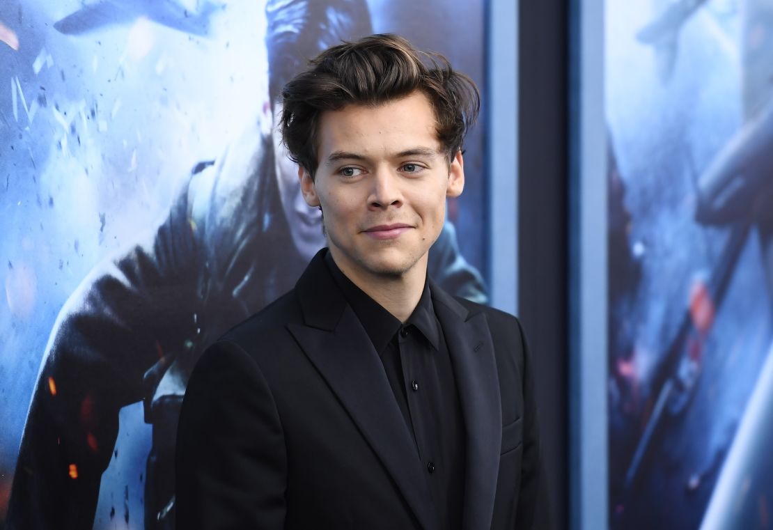 Harry Styles attends the "Dunkirk" US premiere. Styles starred in the World War II drama, which was released in 2017.