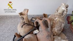 Police officers found an ancient Roman amphora while doing a routine inspection of a seafood shop in Alicante, Spain.