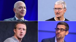 Jeff Bezos, Tim Cook, Mark Zuckerberg, Sundar Pichai