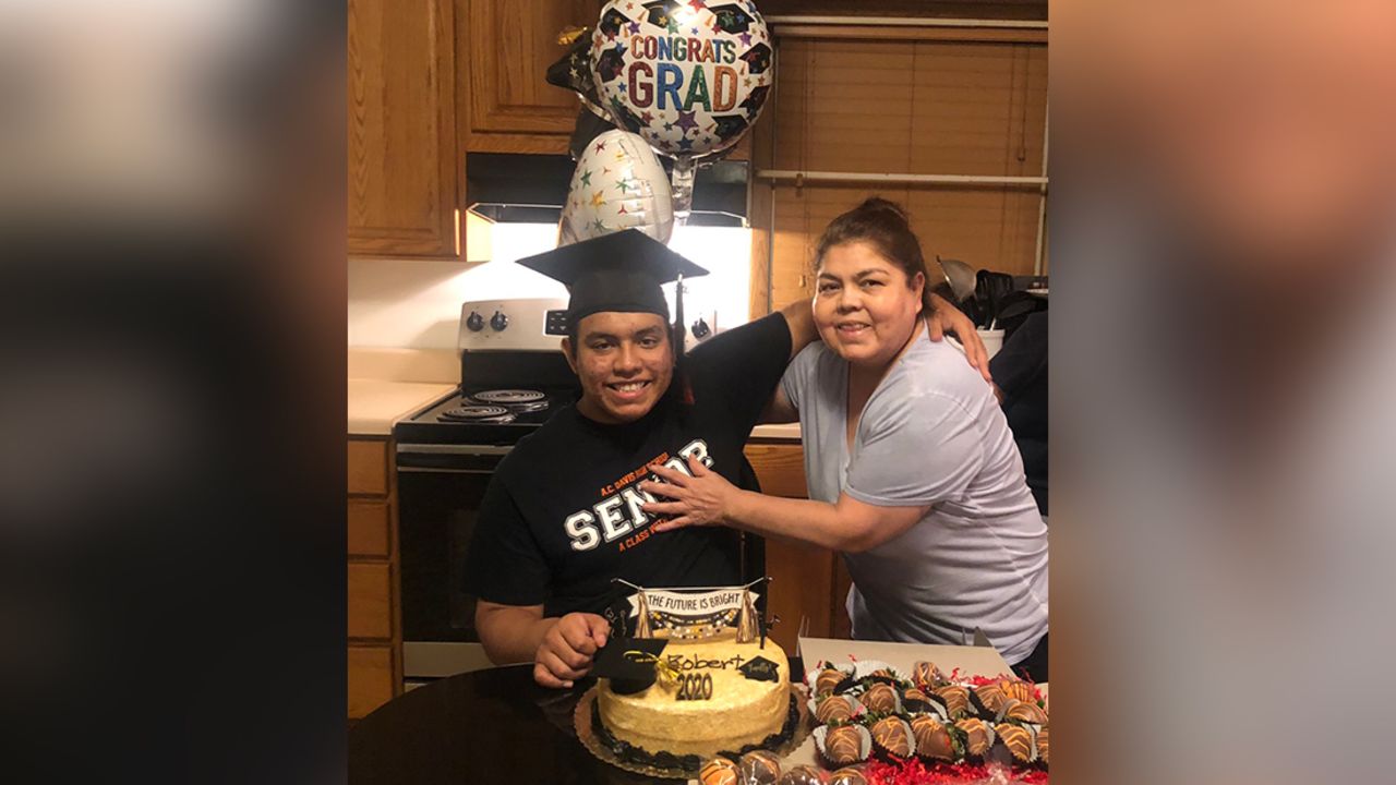 Bertha Cordova and her son Robert.