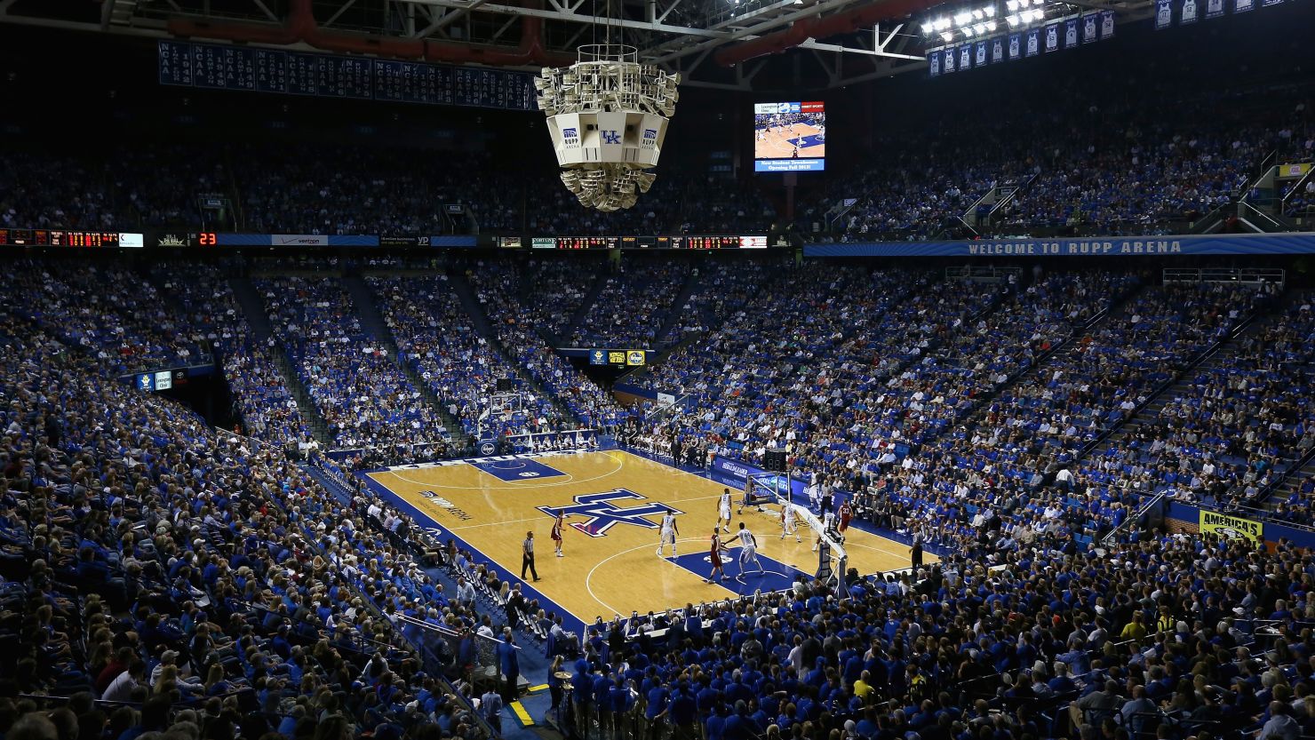 Rupp Arena, home of the University of Kentucky's basketball team, is among the campus buildings some faculty want to rename.
