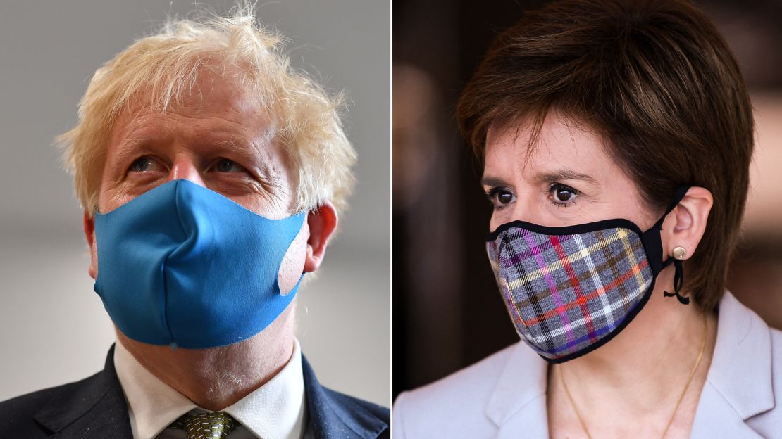 Boris Johnson and Scottish First Minister, Nicola Sturgeon