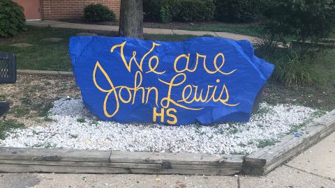01 teens rename John Lewis high school