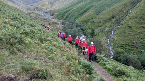 The rescue operation took a total of five hours and 16 team members of the Wasdale Mountain Rescue Team. 