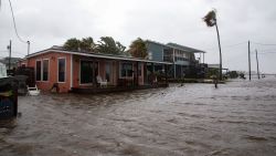 Tides raise and flood the street in the Laguna shores neighborhood after Hurricane Hanna made land fall south of Corpus Christi on Saturday, July 25, 2020.Hurricane Hanna 8