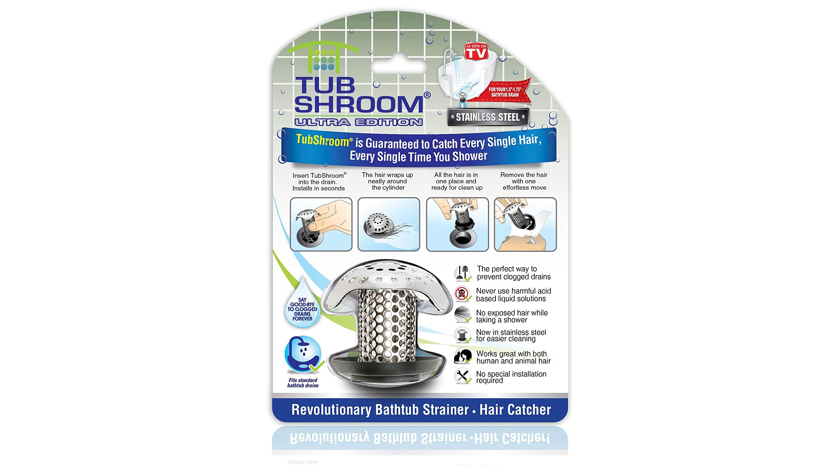 TubShroom bathroom hair catcher review