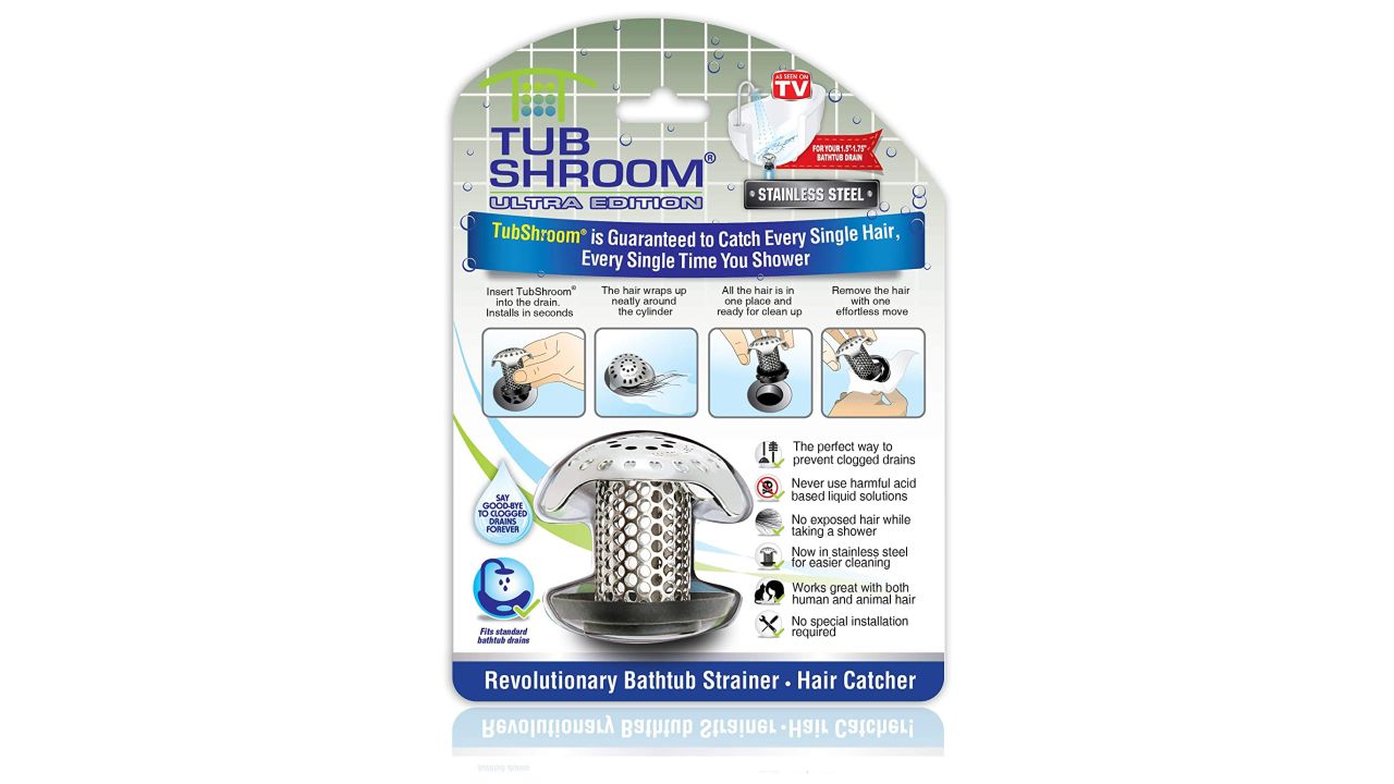 SinkShroom Chrome & Nickel Drain Protector Hair Catcher for Bathroom Sink  Drains 