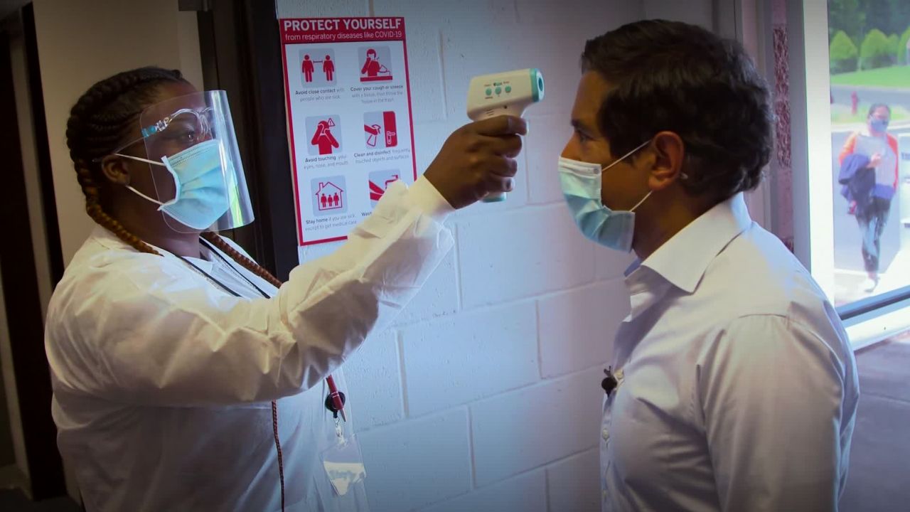 Anyone entering the Atlanta Falcons facility will have their temperature checked.