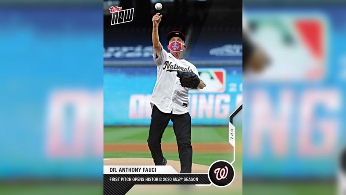 Dr. Anthony Fauci's baseball card just became one of the best