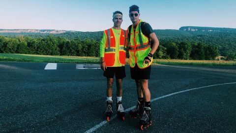 Andrew Walker, left, and Jacob Adkins documented their journey on Instagram.