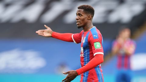 Wilfried Zaha playing for Premier League side Crystal Palace.