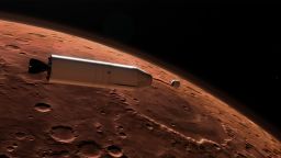 As part of a Mars sample return mission, a rocket will carry a container of sample tubes with Martian rock and soil samples into orbit around Mars and release it for pick up by another spacecraft. This illustration shows a concept for a Mars Ascent Vehicle (left) releasing a sample container (right) high above the Martian surface.
NASA and the European Space Agency are solidifying concepts for a Mars sample return mission after NASA's Mars 2020 rover collects rock and soil samples and stores them in sealed tubes on the planet's surface for potential future return to Earth.
NASA will deliver a Mars lander in the vicinity of Jezero Crater, where Mars 2020 will have collected and cached samples. The lander will carry a NASA rocket (the Mars Ascent Vehicle) along with an ESA Sample Fetch Rover that is roughly the size of NASA's Opportunity Mars rover. The fetch rover will gather the cached samples and carry them back to the lander for transfer to the ascent vehicle; additional samples could also be delivered directly by Mars 2020. The ascent vehicle will then launch from the surface and deploy a special container holding the samples into Mars orbit.
ESA will put a spacecraft in orbit around Mars before the ascent vehicle launches. This spacecraft will rendezvous with and capture the orbiting samples before returning them to Earth. NASA will provide the payload module for the orbiter.
Credit
NASA/JPL-Caltech
