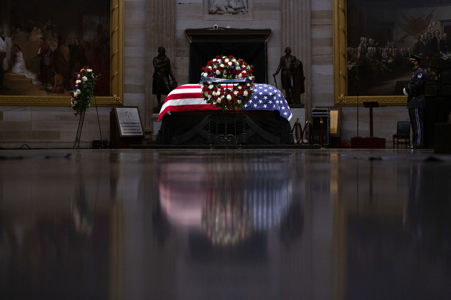 Lewis lies in state at the US Capitol on Tuesday.