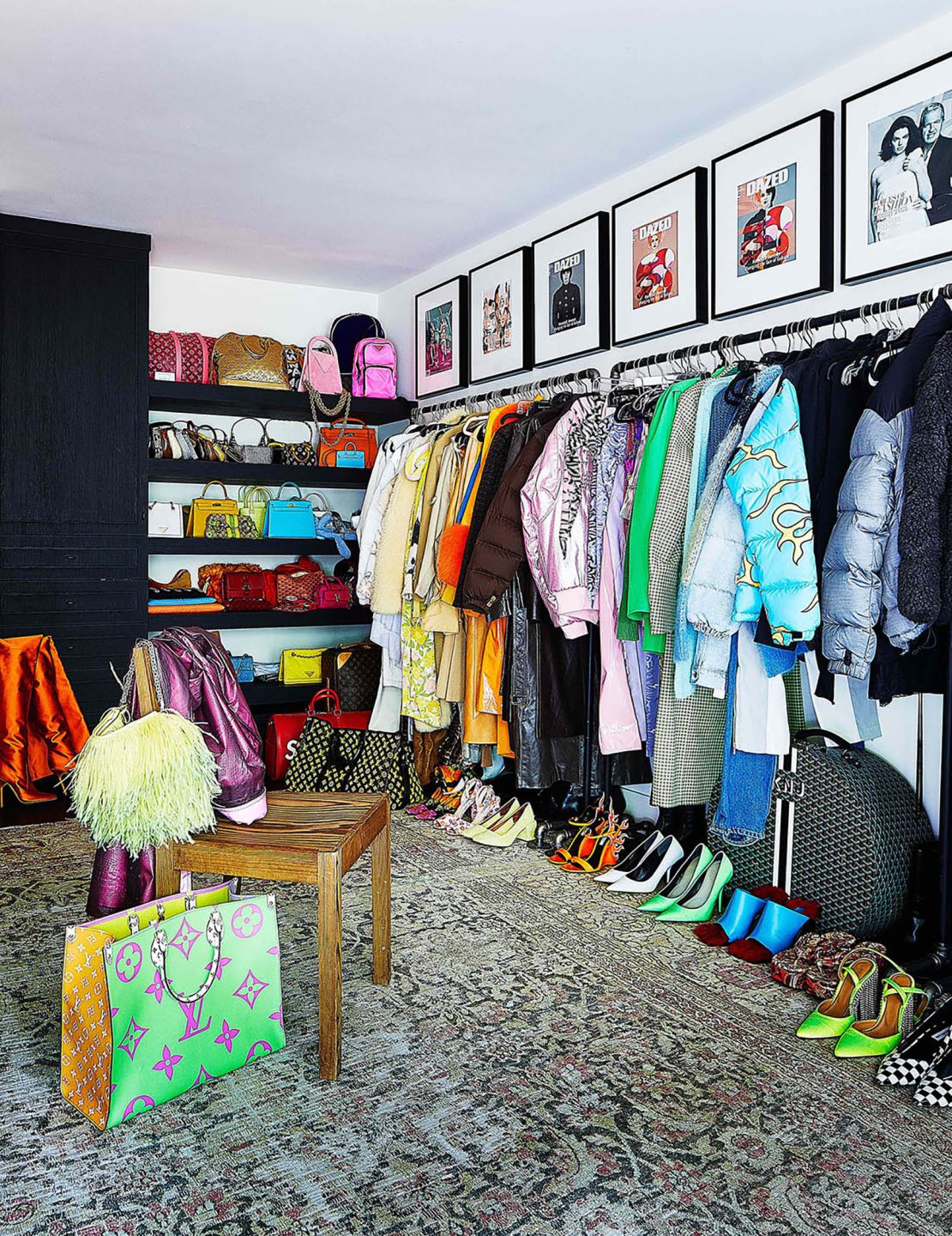 A spacious closet in Jenner's home.