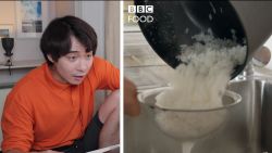 Malaysian comedian Nigel Ng reacts to a BBC Food clip about cooking egg fried rice, in a YouTube video uploaded July 8, 2020.
