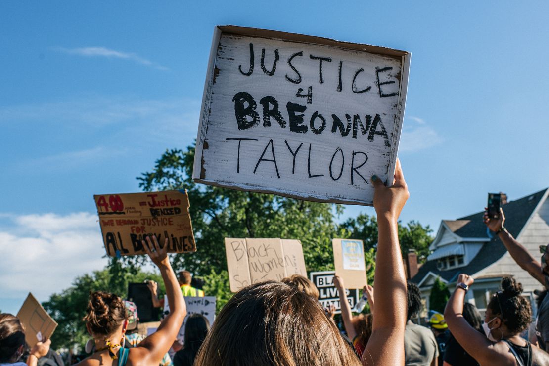 People march in the streets during a demonstration on June 26, 2020 in Minneapolis, Minnesota. 