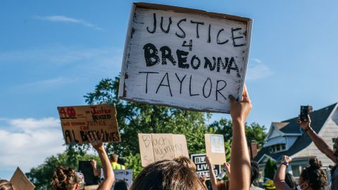 People march in the streets during a demonstration on June 26, 2020 in Minneapolis, Minnesota.
