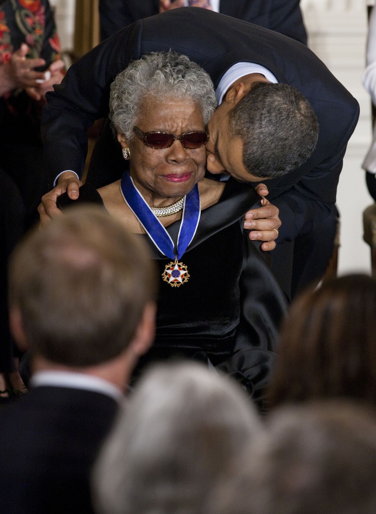 Trailblazing author and poet Maya Angelou spent her career lifting up oppressed voices while breaking down barriers in the literary community. Her book "I Know Why the Caged Bird Sings" challenged the preconceived notions of what Black women could write about in the 1960s, and it became a foundation of student reading lists throughout the United States. Here, Angelou receives the Presidential Medal of Freedom from President Barack Obama in 2010.