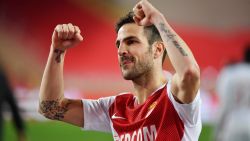 Monaco's Spanish midfielder Cesc Fabregas reacts at the end of the french L1 football match AS Monaco vs FC Nantes on February 16, 2019 at Louis II stadium in Monaco. Y (Photo by YANN COATSALIOU / AFP)        (Photo credit should read YANN COATSALIOU/AFP via Getty Images)