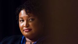 ATLANTA, GA - APRIL 23- Stacey Abrams is seen during a conversation with Valerie Jarrett, former advisor to President Obama, at The Carter Center on Tuesday, April 23, 2019 in Atlanta, GA. (Photo by Elijah Nouvelage for The Washington Post via Getty Images)