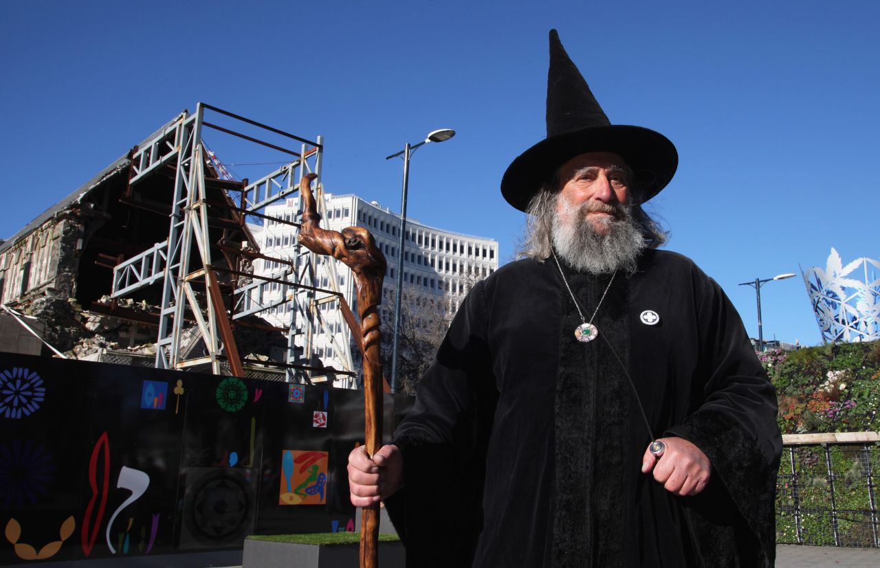 The Wizard after the Christchurch Square reopened to the public in 2013 following a deadly earthquake in 2011. 