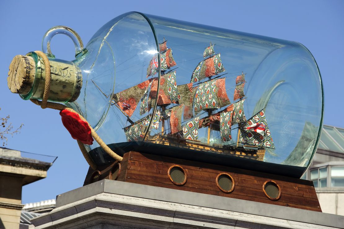 "Nelson's Ship In A Bottle" by Yinka Shonibare was unveiled in 2010.