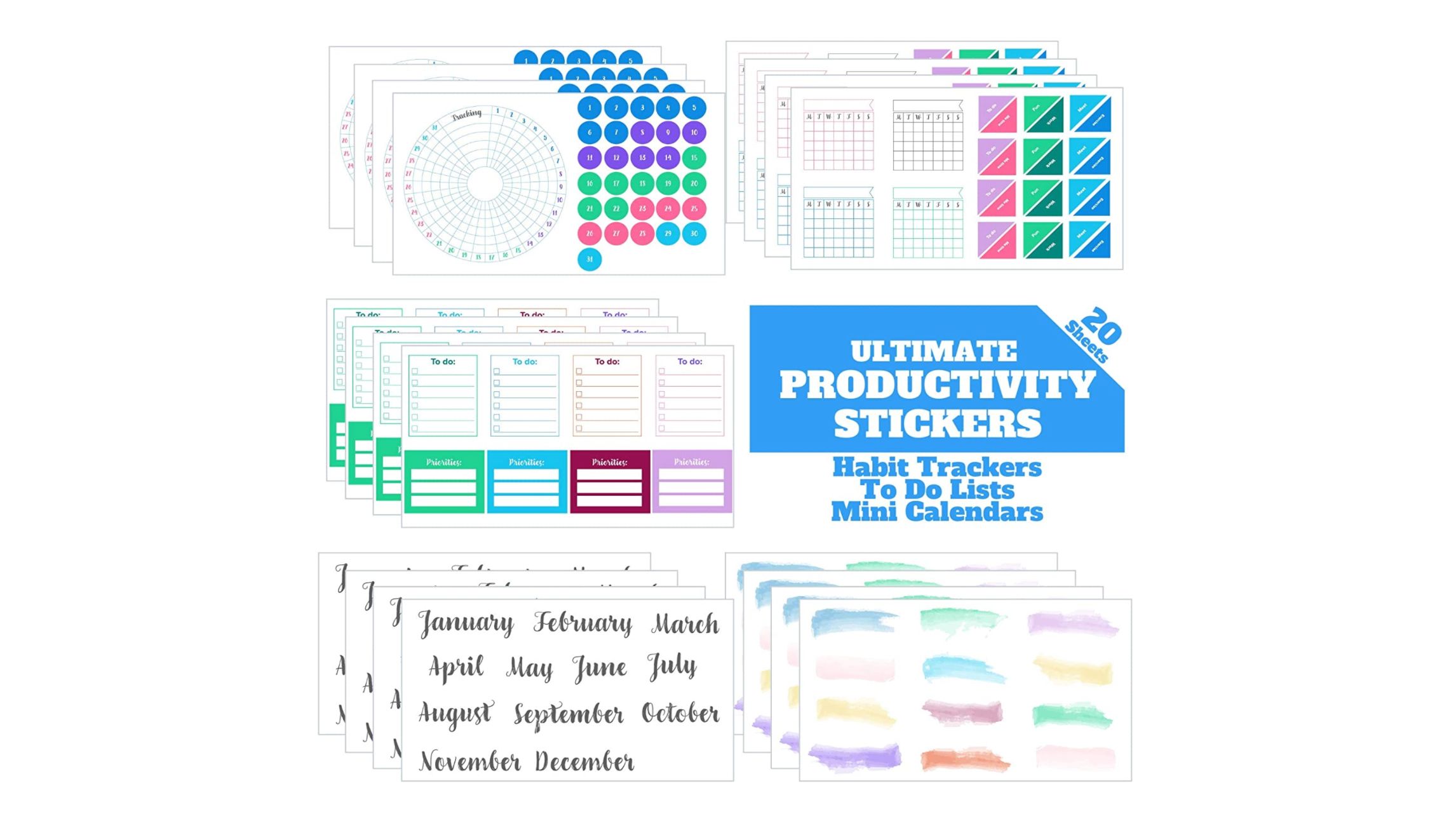 Mini Square Checkbox Planner Stickers, Checklist Stickers