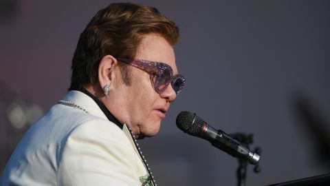 Elton John performing at Mission Estate in February 2020 in Napier, New Zealand. 