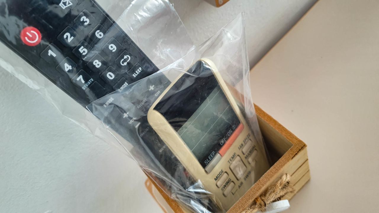 <strong>Remote working: </strong>TV and aircon remotes in Greek hotels are often wrapped in fresh plastic for each new guest to prevent infection spread.