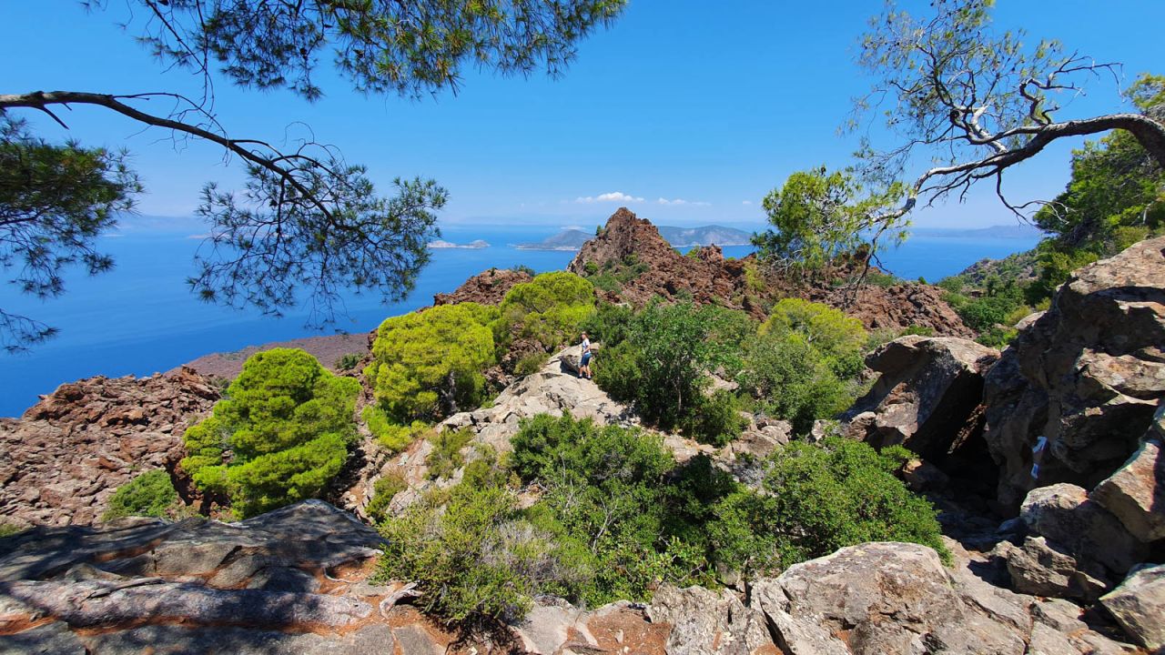 <strong>Volcano view: </strong>The extinct Kaimeni Chora volcano on the island of Methana offers great views over the Saronic Gulf.