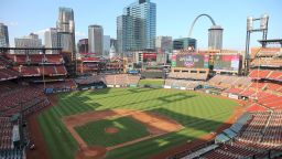 ST. LOUIS, MO - JULY 24: A general view of Busch Stadium prior to the Opening Day game between the St. Louis Cardinals and the Pittsburgh Pirates on July 24, 2020 in St. Louis, Missouri. The 2020 season had been postponed since March due to the COVID-19 pandemic. (Photo by Scott Kane/Getty Images)