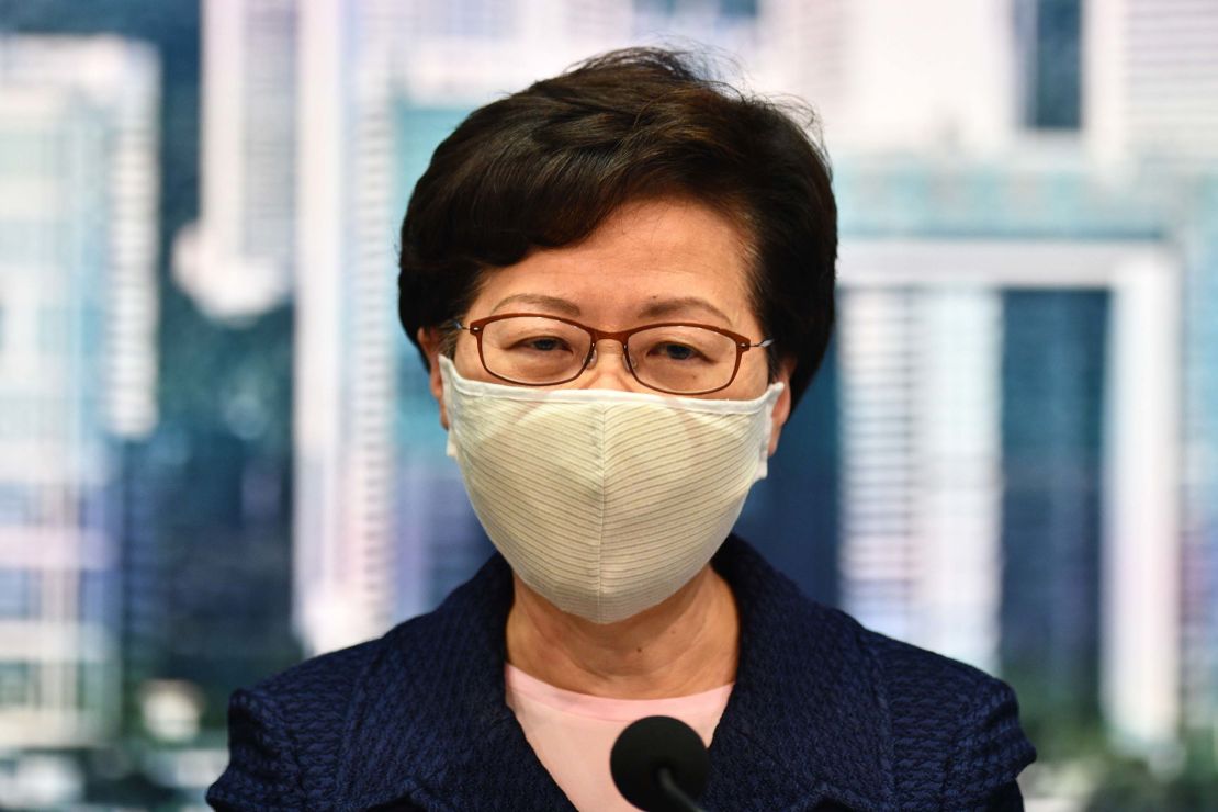 Hong Kong Chief Executive Carrie Lam said elections planned for September would be postponed because of the coronavirus.