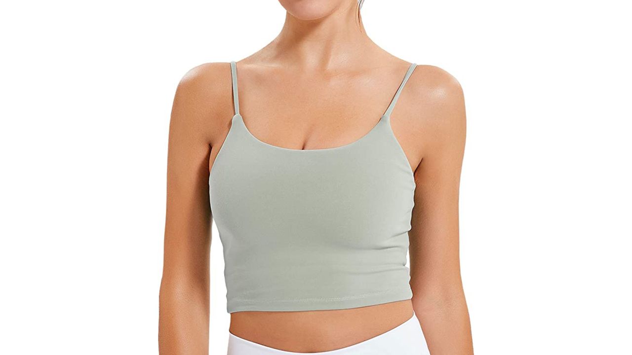 Lavento Women's Camisole Crop Top With Built-In Bra